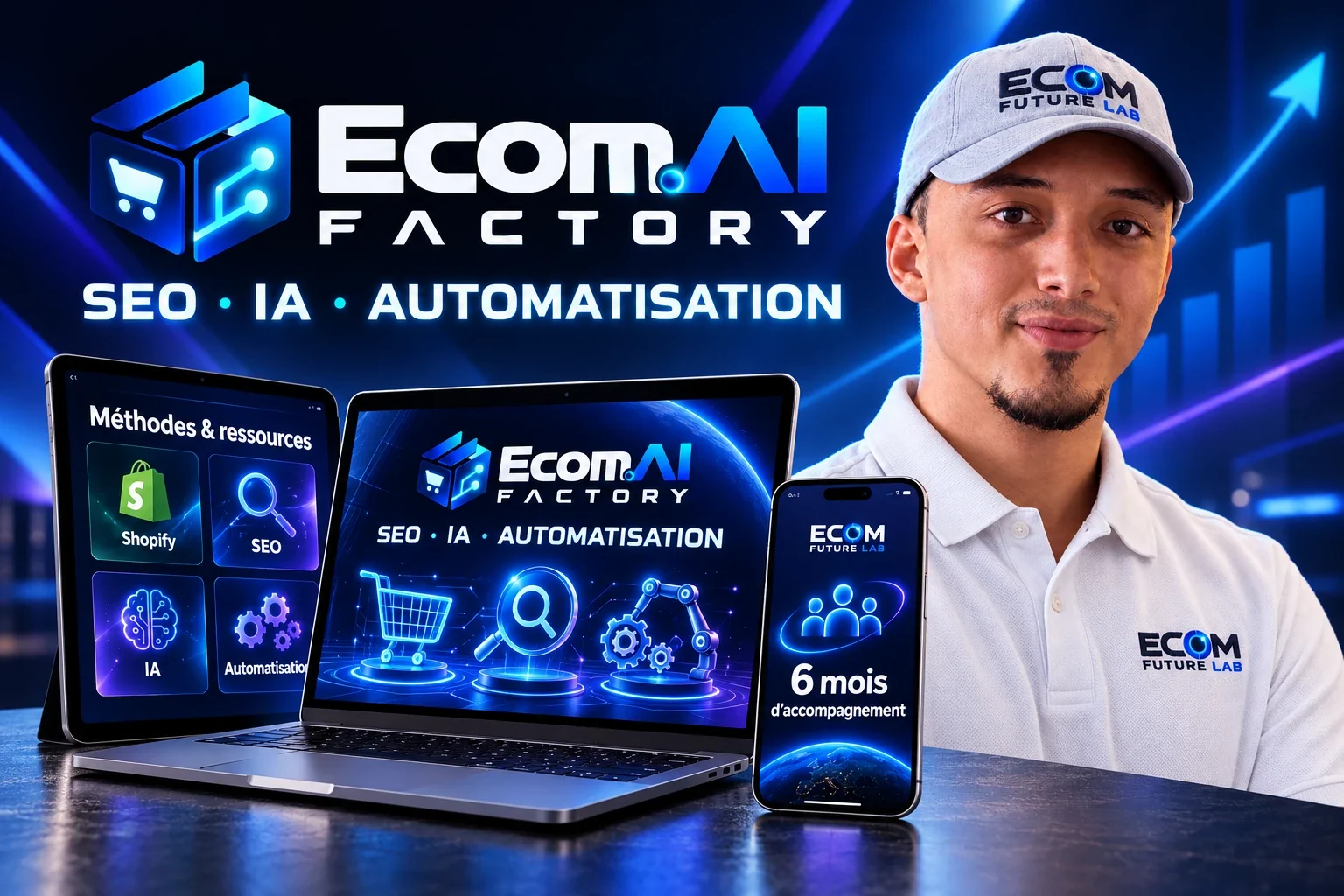 Arthur et Ecom AI Factory, la formation sur ordinateur, tablette et téléphone